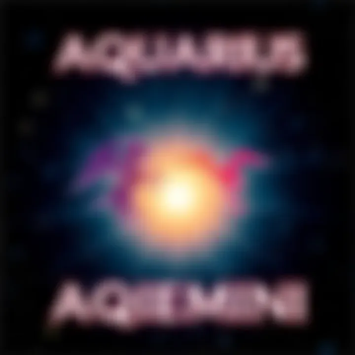 The zodiac symbols for Aquarius and Gemini with a background of stars, representing their astrological traits.