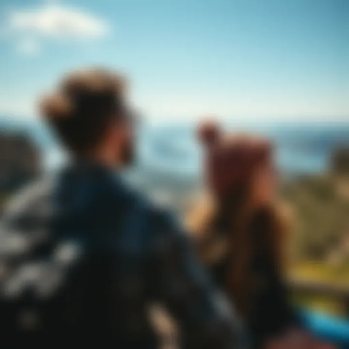 A couple enjoying a scenic view while traveling, showcasing their adventurous spirit and connection through shared experiences.