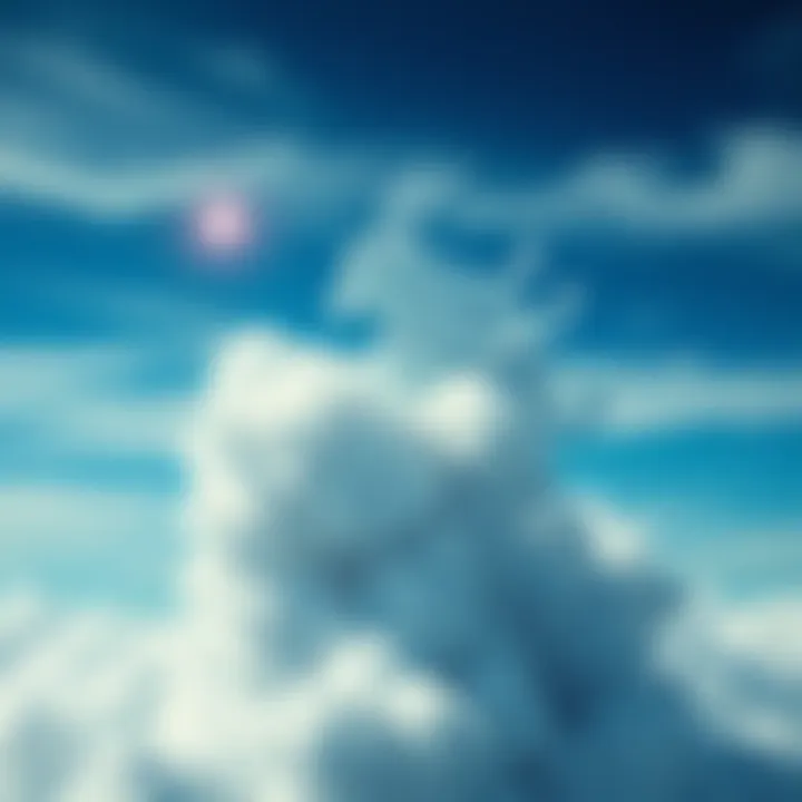 The Aquarius symbol represented with clouds and air elements, showing its connection to the air sign classification.