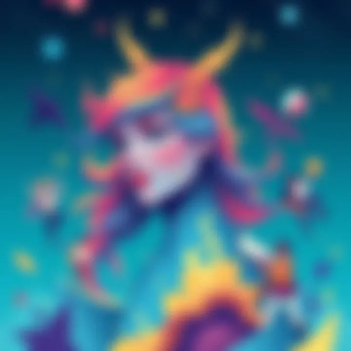 A vibrant depiction of an Aquarius person, showcasing creativity and social connections in various life aspects like friendship and work.