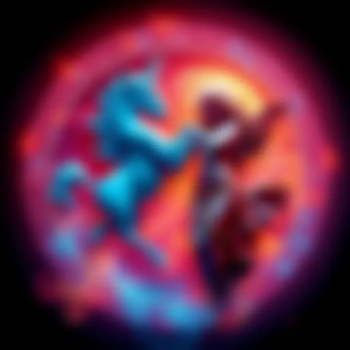 Aquarius Symbol with Venus An artistic representation of the Aquarius symbol intertwined with the Venus symbol, reflecting emotional depth and connection in relationships.