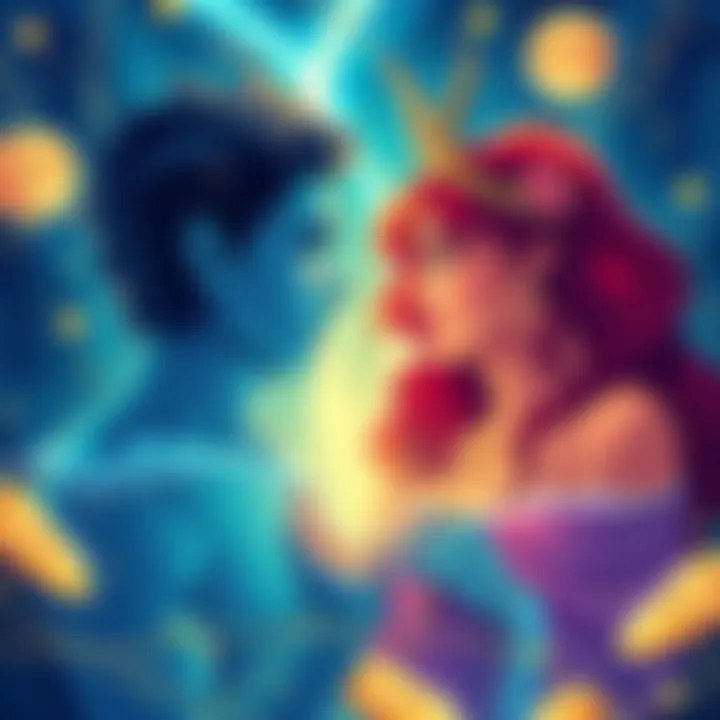 Illustration showing the celestial themes of Aquarius and Virgo friendship dynamics