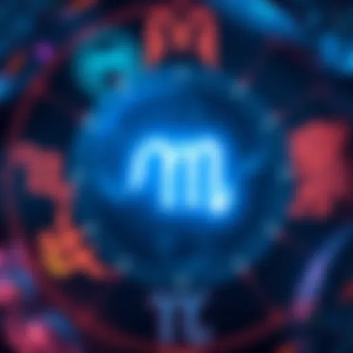 Illustration showing the Aquarius zodiac symbol surrounded by symbols of other zodiac signs, representing compatibility and connections.