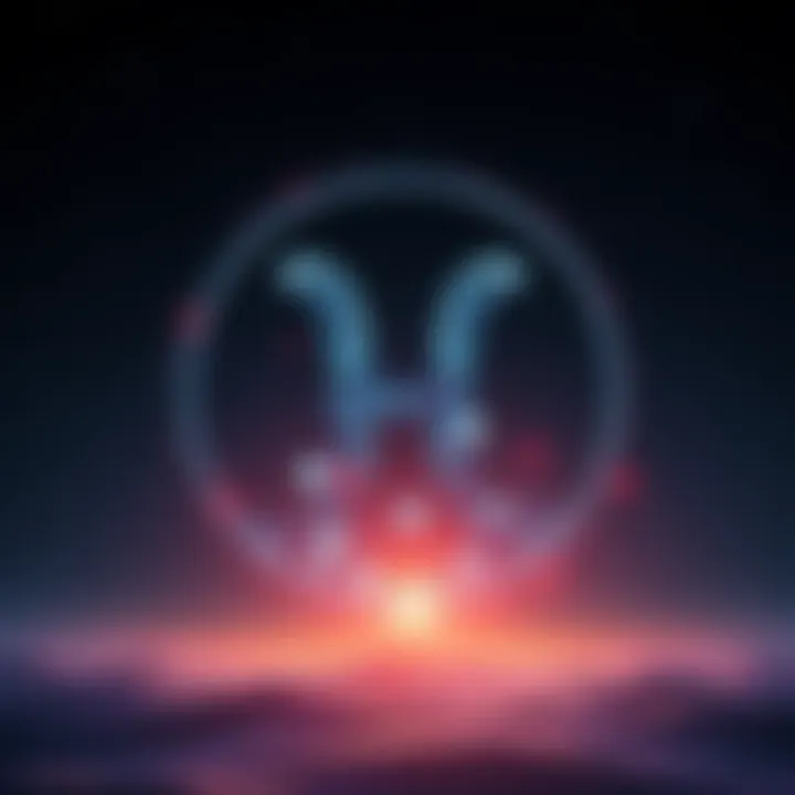A graphic representation of the Aquarius zodiac sign symbol, showing waves and water elements, surrounded by stars in a dark sky.