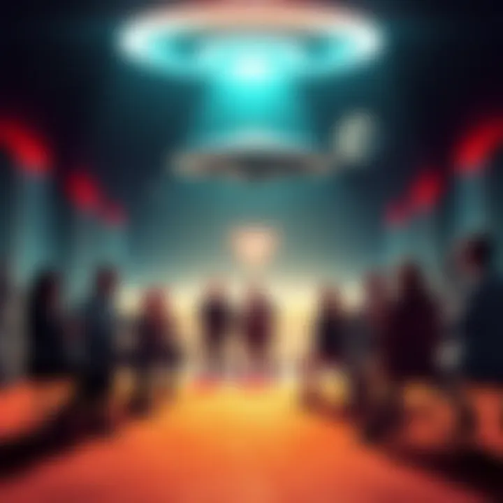 People discussing Area 51 and UFOs in a group setting