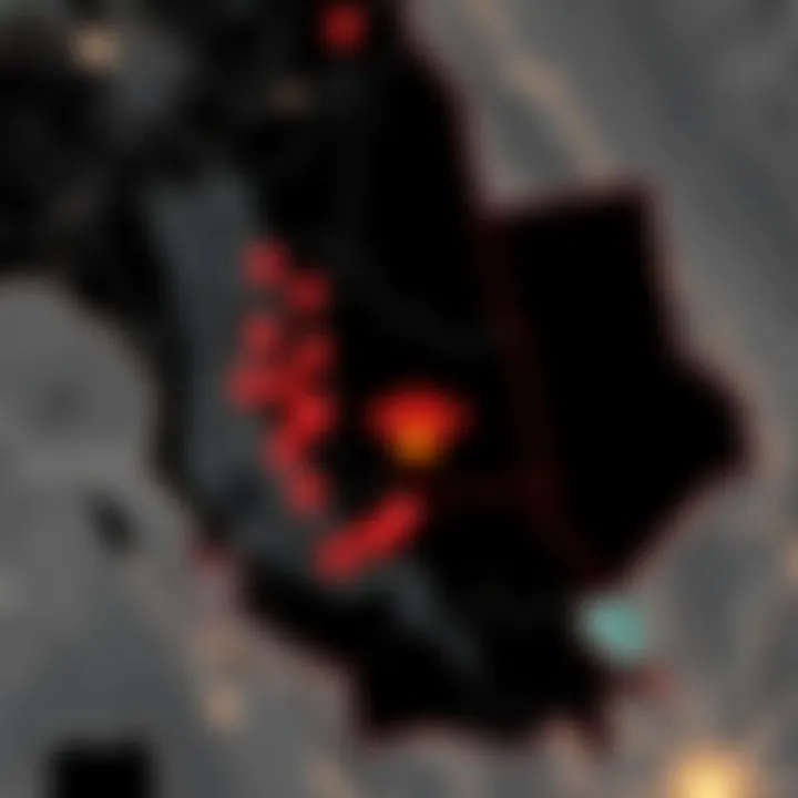 Map showing 17 earthquake points around Area 51 over 24 hours with a UFO graphic