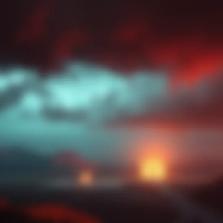 Area 51 facility with dark clouds Aerial view of Area 51 site under ominous clouds, hinting at secrets and conspiracies about human experimentation.