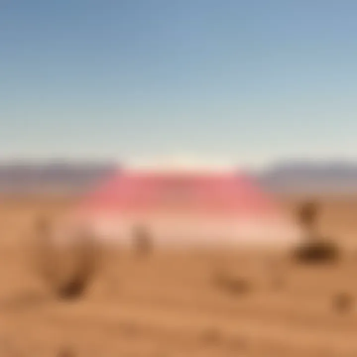 A scene from a deleted video showing a mysterious object associated with Area 51 tests in a desert setting.