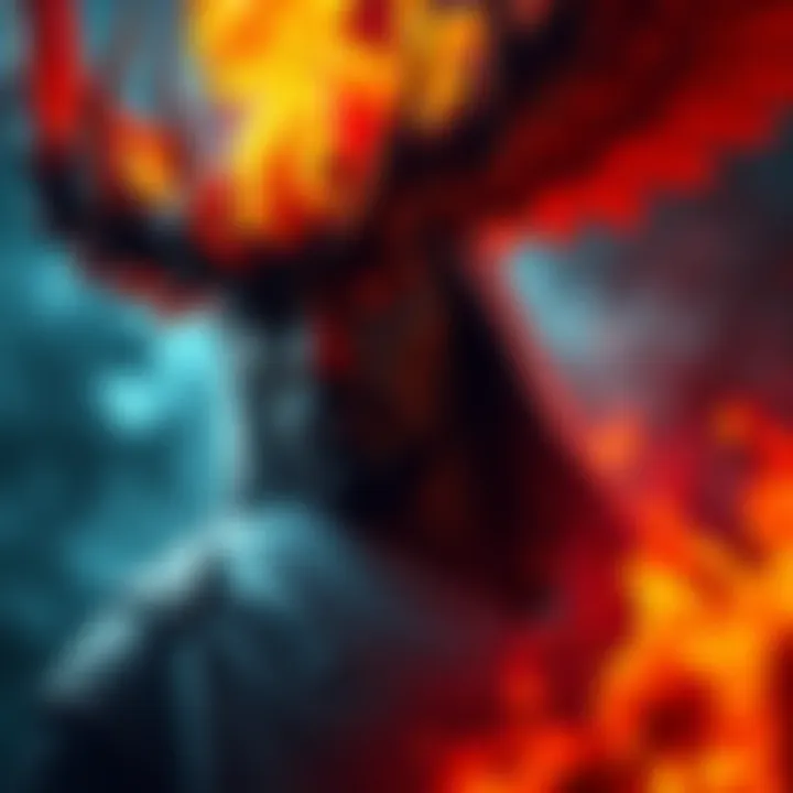 Ares and Human Connection A depiction of a person engaging in a spiritual connection with Ares, showcasing emotions of intensity and struggle for peace.