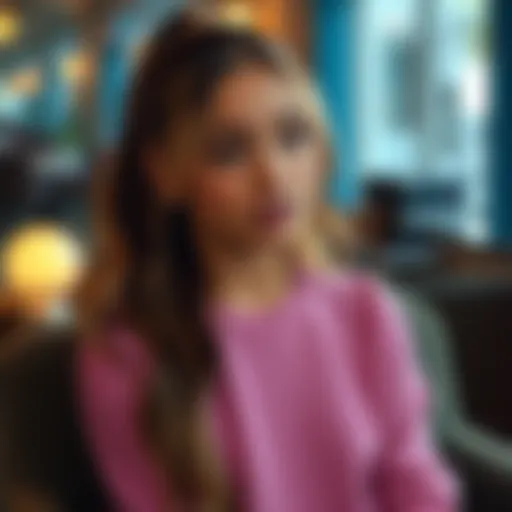 Ariana Grande expressing her thoughts in an interview about her memory being erased