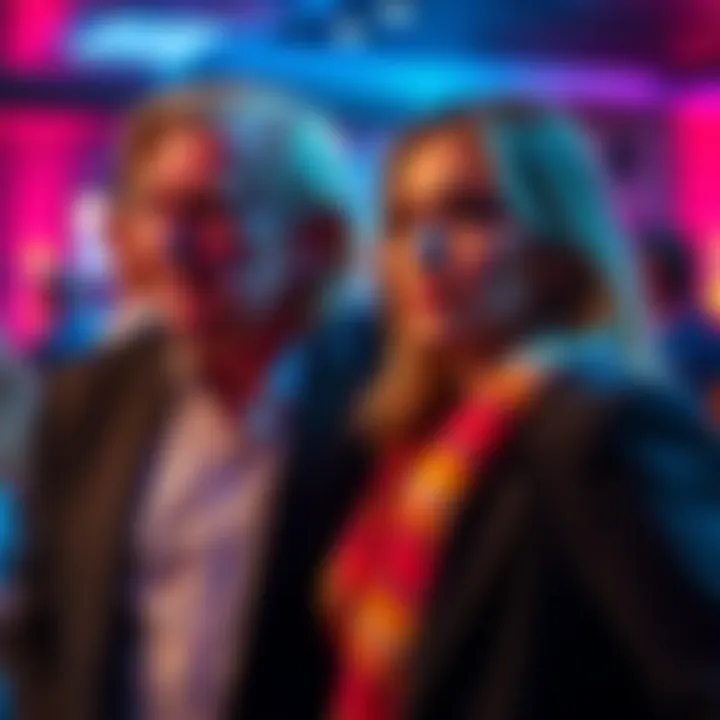 Ariane de Rothschild standing next to a well-known figure, both looking thoughtful at a social event.