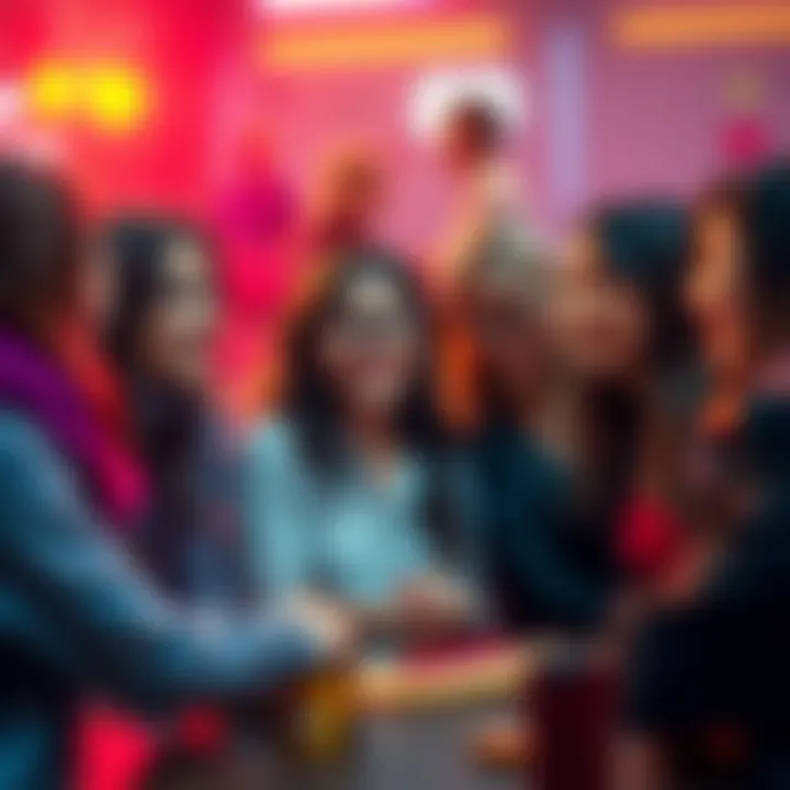 Aries community discussion A group of Aries gals engaged in lively discussion about a statement's meaning.