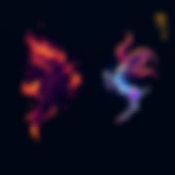 An illustration showing an Aries Venus symbol with fire elements on one side and a Capricorn Venus symbol with earth elements on the other, representing contrasting personalities in relationships.