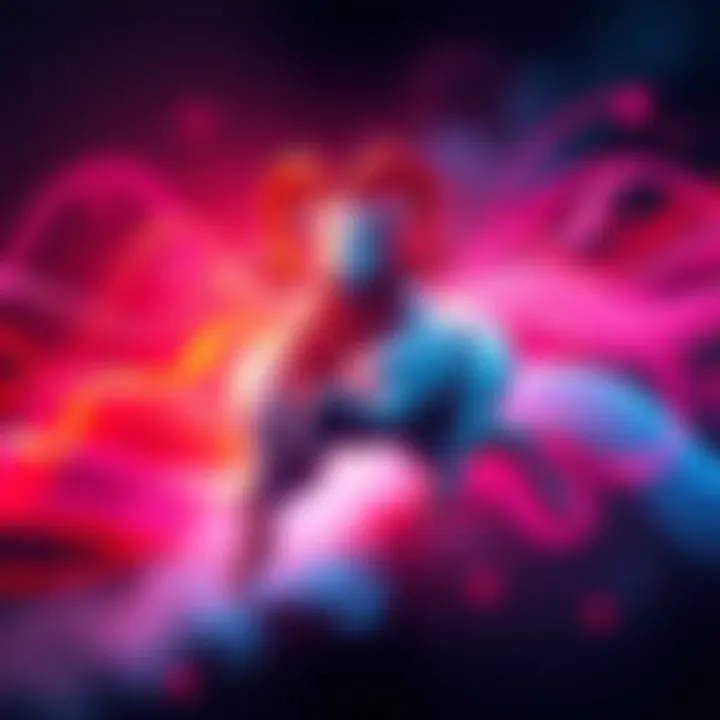 A bold representation of Aries energy with vibrant colors, showcasing action and leadership through a stylized ram, embodying courage and independence.