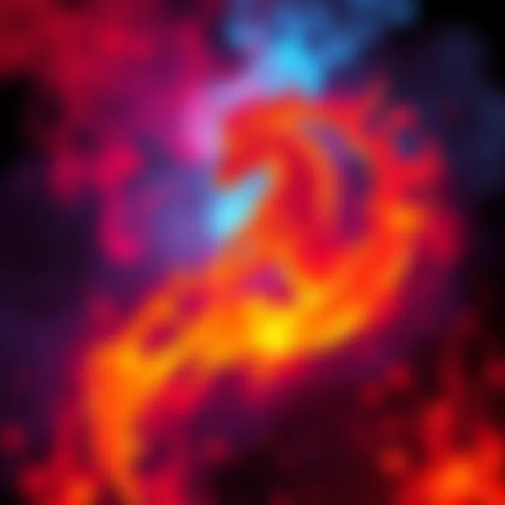 Aries Love Boldness A vibrant depiction of a fiery Aries symbol with bold colors, representing passion and authenticity in relationships.