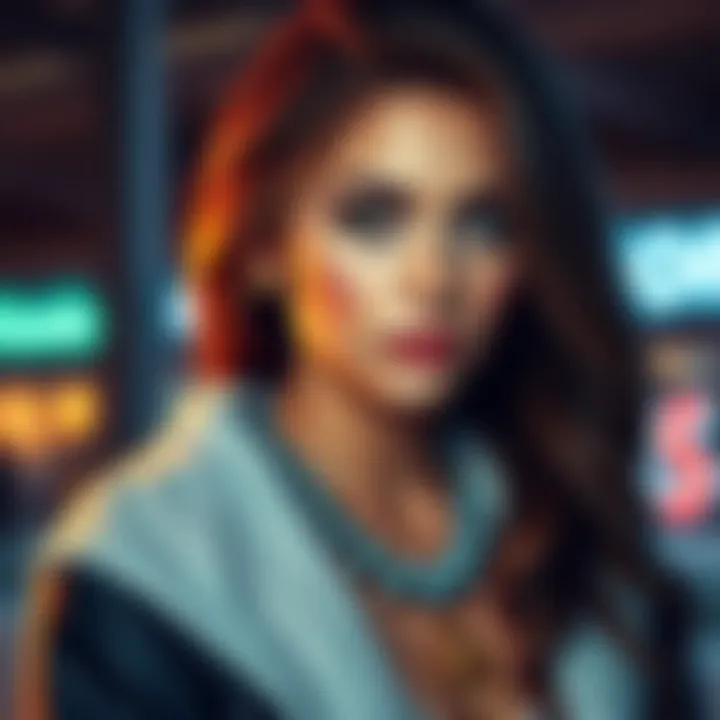 A woman with an assertive stance and icy demeanor, reflecting the ice queen persona often associated with Aries women.