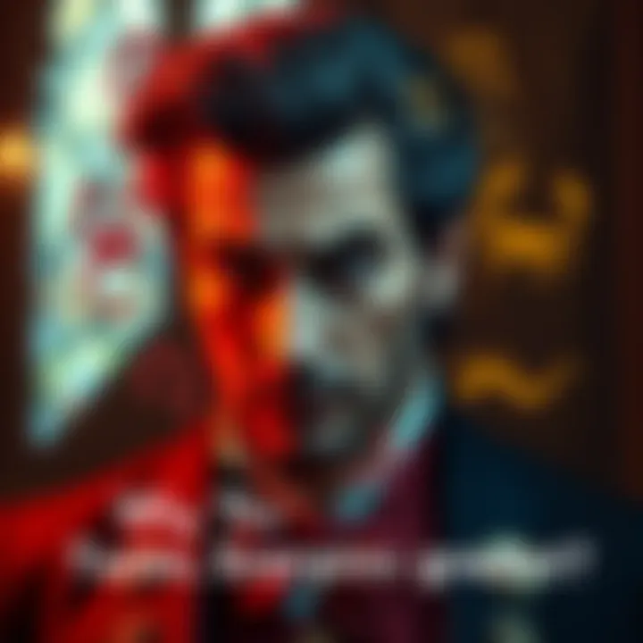 A wealthy aristocrat looking thoughtfully while surrounded by Scorpio zodiac symbols, questioning his views on Scorpio women.