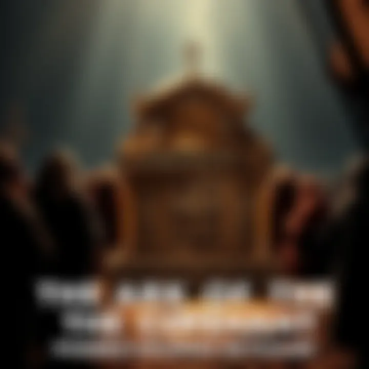 The Ark of the Covenant in Ethiopia A depiction of the Ark of the Covenant surrounded by Ethiopian monks in Axum, highlighting its significance and historical context.