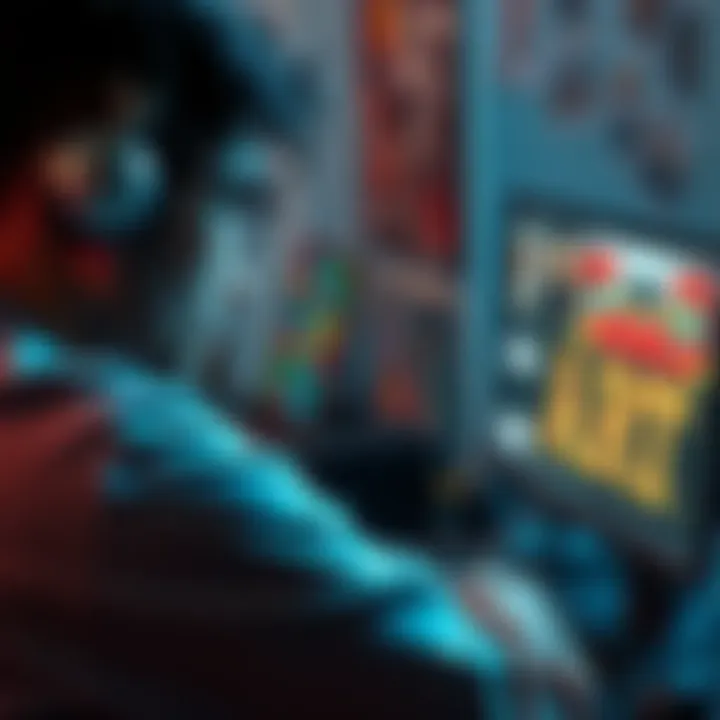 A person frustrated while trying to post an art picture on a forum, with tags visible on the screen.