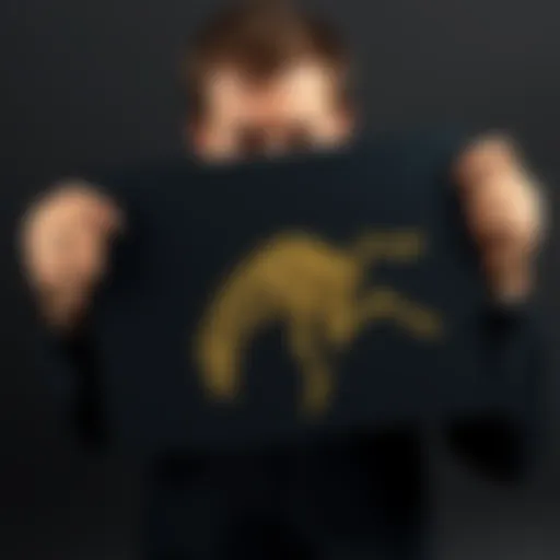 Joe Kortis showcasing a detailed gold gel pen drawing on black paper, looking frustrated with low engagement on social media and his website.