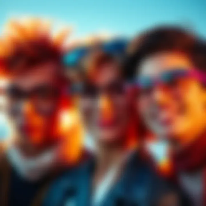 A collection of unique, stylish artsy glasses worn by people from the Aquarius community, showcasing individual styles and creativity.