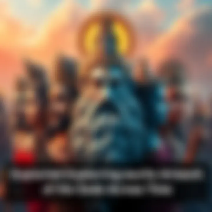 A collection of various artistic portrayals of gods and goddesses from different cultures and time periods, showcasing their unique features and styles.