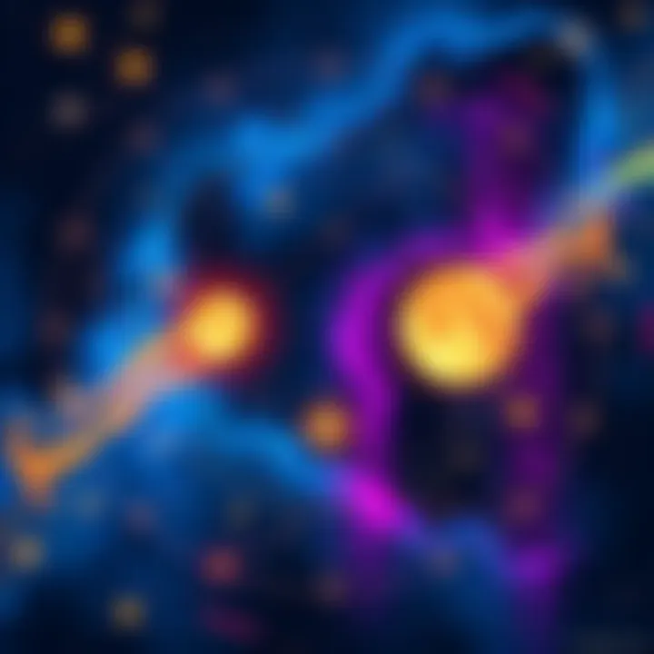 A cosmic illustration depicting the interplay between Ascendant and Moon Nakshatras.