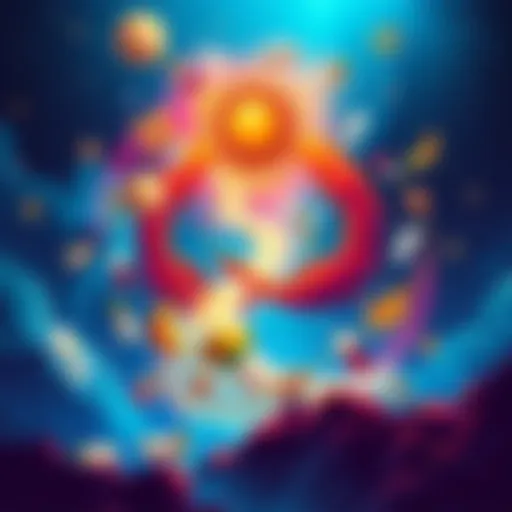 An artistic representation of Ashlesha Nakshatra showing the Cancer zodiac symbol and elements related to emotions and careers in pharmaceuticals and mining.