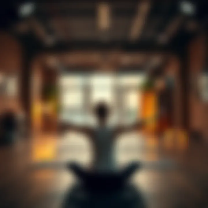 A yoga practitioner performing Ashtanga poses in a Brooklyn studio with a warm atmosphere.