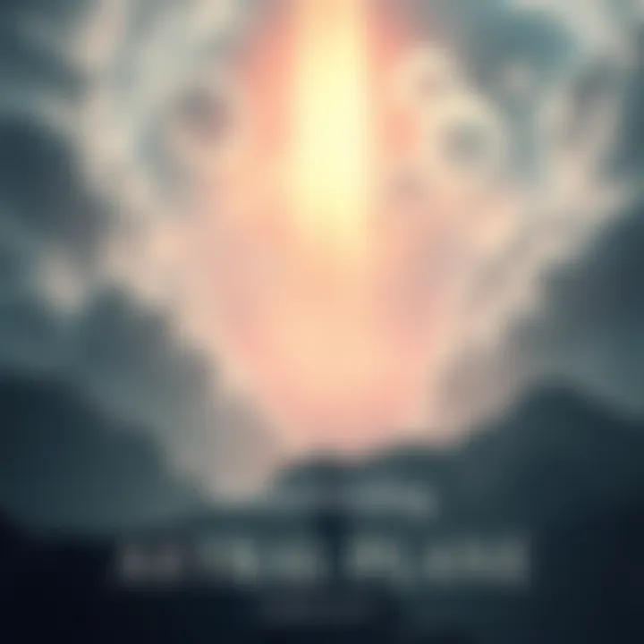 A serene, ethereal landscape representing the Astral Plane, with soft glowing light and floating orbs, symbolizing different belief systems and emotional control.