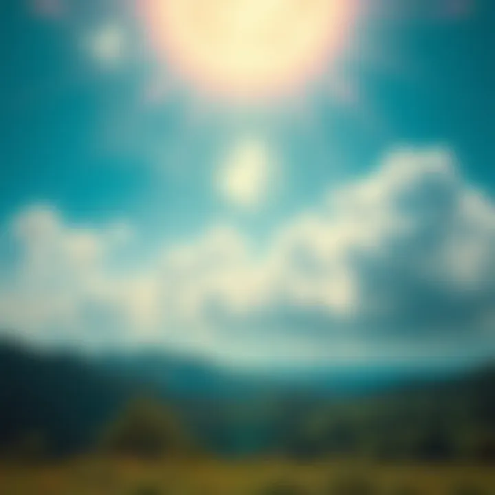 A serene figure floating above a tranquil landscape, representing astral projection.