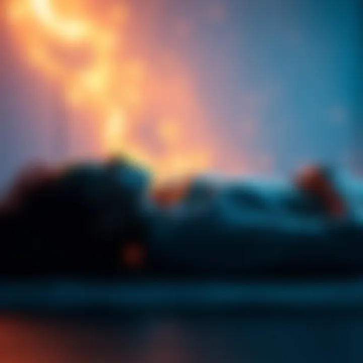 A person lies on a mat, eyes closed, slowly moving their head side to side in a relaxed state, with a sense of tranquility around them