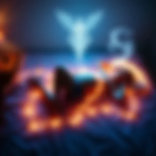 A person lying on a bed with a glowing aura around their body, depicting the moment of astral projection. A faint outline of a spirit is seen above them, observing the scene.