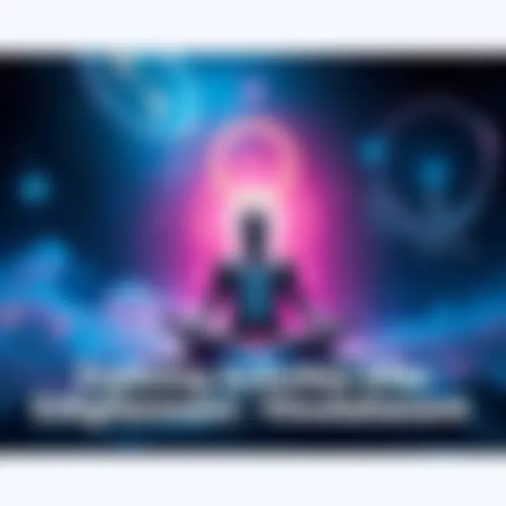 Astral projection visualization A serene scene depicting a person meditating with a glowing aura, surrounded by stars and cosmic elements, symbolizing astral projection and spiritual exploration.