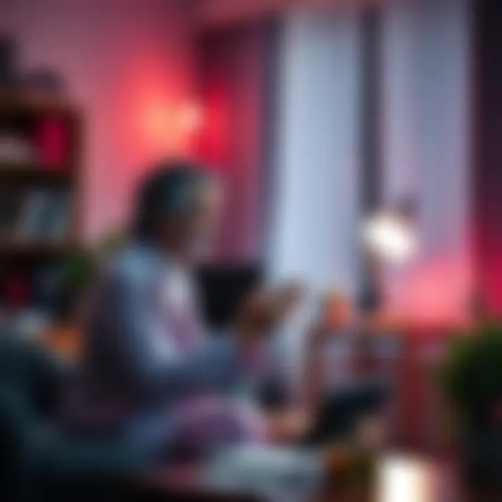 An astrologer explaining hair loss concerns during Mercury dasa in a cozy office setting