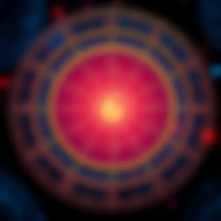 An astrological chart highlighting the 6th house, symbolizing health and wellness for medical patients.