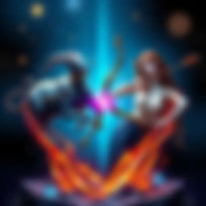 A Taurus and Sagittarius symbol intertwined with contrasting elements, illustrating the complexities of love and astrology.