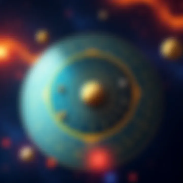 An open birth chart with zodiac signs and planets shown, surrounded by astrological symbols and stars in a cosmic background.