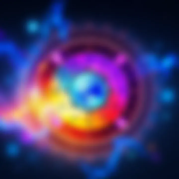 Astrological Birth Chart A colorful birth chart showing astrological signs and aspects, representing influences on relationships