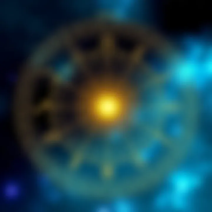 An astrological chart featuring various aspect patterns, including a kite shape, highlighting the Lot of Spirit.