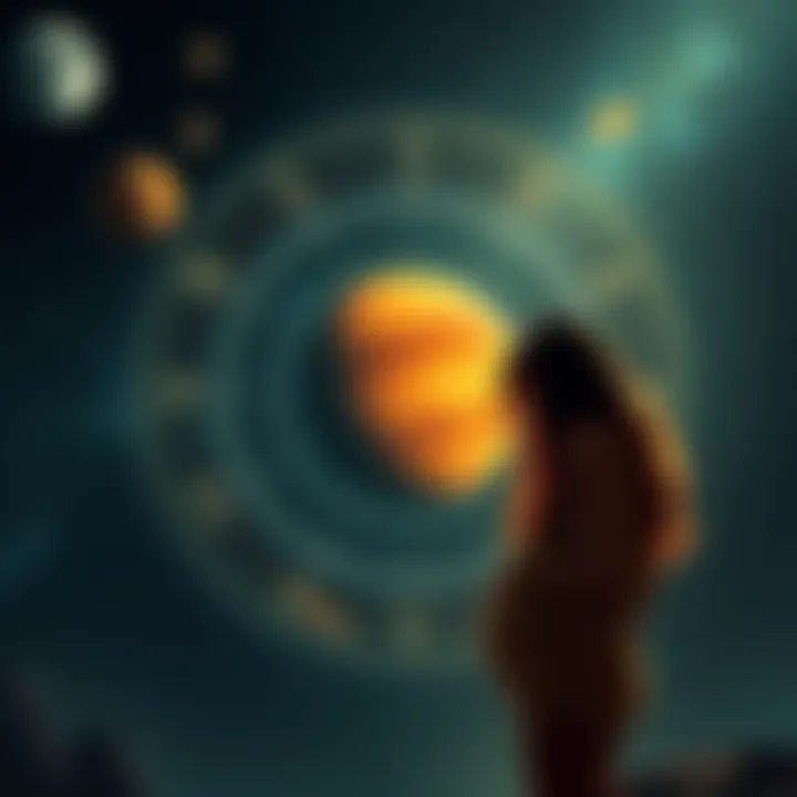 Astrological chart showing the Mars-Uranus conjunction with a worried expectant parent nearby