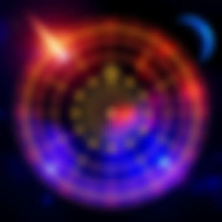 A vibrant Vedic astrology chart showing planetary positions and symbols related to second marriages.