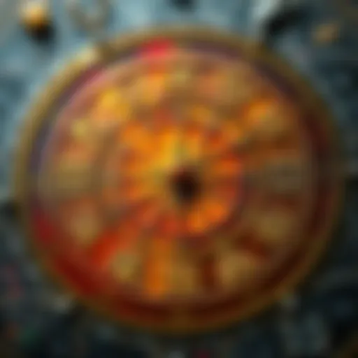 A close-up of an astrological chart featuring zodiac signs and symbols, illustrating magnetic energy and attraction.