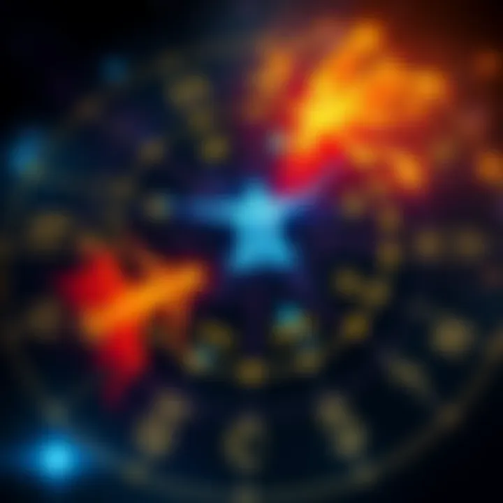 Astrological Chart with Uranus in Gemini A colorful astrological chart highlighting Uranus placed in Gemini, with symbols for conjunctions, squares, and oppositions around it.