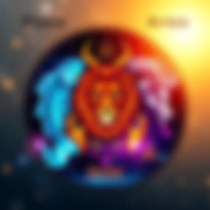 A visual representation of astrological signs for Pisces, Leo, and Aries with symbols and cosmic elements for 2026 predictions.