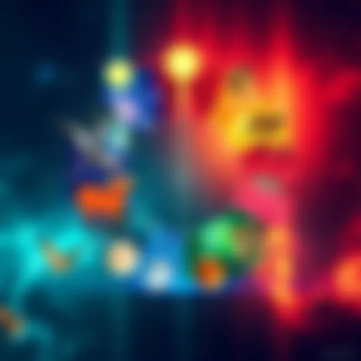 A colorful chart displaying the astrological signs from Aries to Pisces, each represented with symbols and images related to relationships.