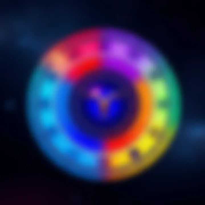 A colorful chart displaying astrological signs, highlighting Aquarius, Taurus, and Cancer with their house placements, surrounded by starry background.