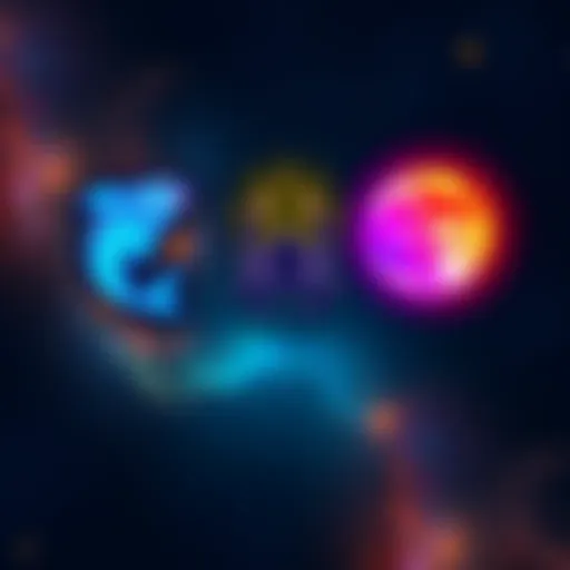 A colorful illustration showing the Pisces Sun, Scorpio Moon, and Virgo Rising symbols with a starry background, representing personality traits and emotional behavior.