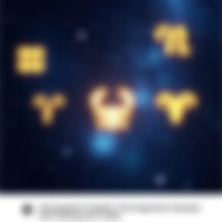 A starry night sky with Virgo, Scorpio, and Taurus symbols glowing among the stars, representing their astrological influence.