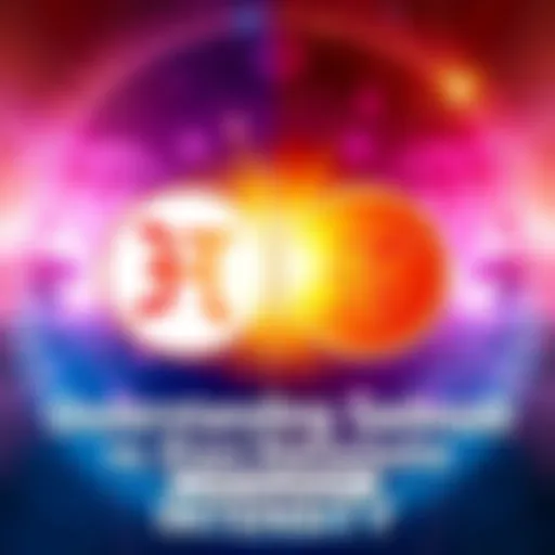 Astrological Symbols Comparison A split graphic showing the symbols of Sadesati on one side and Shani Mahadasha on the other, representing their different intensities and effects, with a cosmic background.